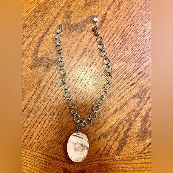 Handpainted Blue Parrot Bird Necklace Handmade Chain - Picture 6 of 11